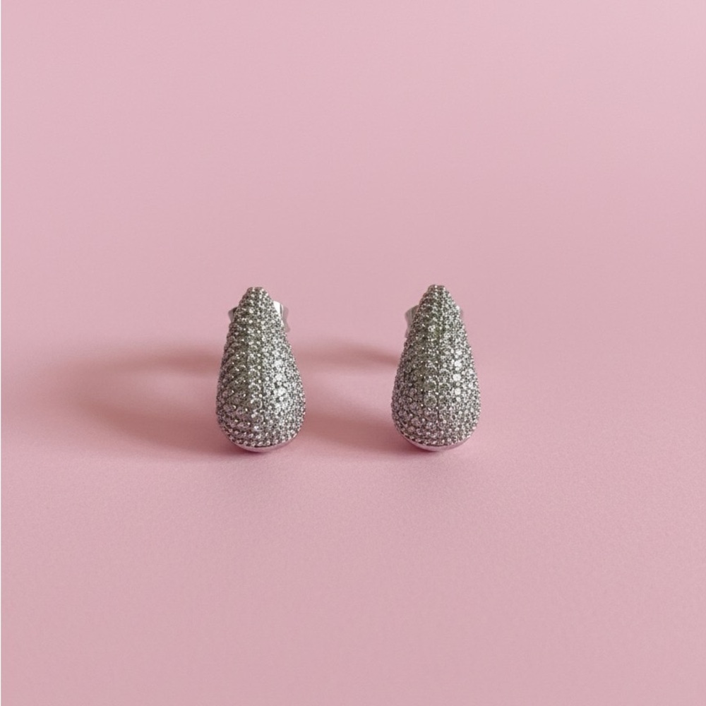 Elegant Silver Teardrop Earrings